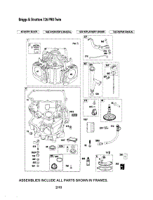 Cylinder / Sump parts for Briggs & Stratton Lawn & Garden Engine 44M777-0790-E1 from AppliancePartsPros.com