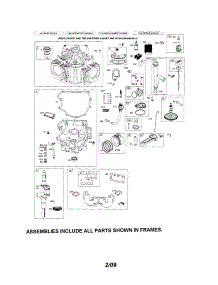 Cylinder / Sump / Crankshaft parts for Briggs & Stratton Lawn & Garden Engine 44M777-1321-G1 from AppliancePartsPros.com