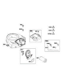 Blower Housing / Air Cleaner parts for Briggs & Stratton Lawn & Garden Engine 44N677-0055-G1 from AppliancePartsPros.com