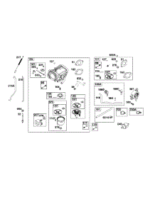 Carburetor parts for Briggs & Stratton Lawn & Garden Engine 44N677-0055-G1 from AppliancePartsPros.com