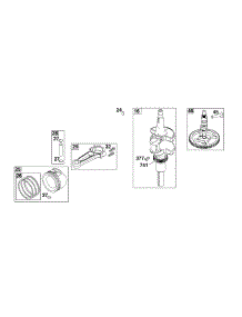 Crankshaft parts for Briggs & Stratton Lawn & Garden Engine 44N677-0055-G1 from AppliancePartsPros.com