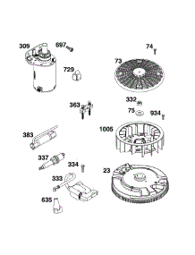 Flywheel / Ignition / Starter parts for Briggs & Stratton Lawn & Garden Engine 44N677-0055-G1 from AppliancePartsPros.com