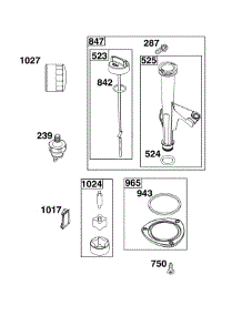 Lubrication parts for Briggs & Stratton Lawn & Garden Engine 44N677-0055-G1 from AppliancePartsPros.com