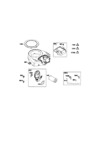 Blower Housing / Air Cleaner parts for Briggs & Stratton Lawn & Garden Engine 44N777-0002-G1 from AppliancePartsPros.com