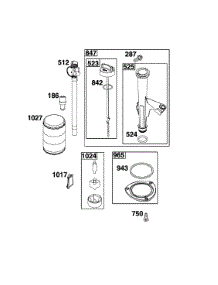 Lubrication parts for Briggs & Stratton Lawn & Garden Engine 44N777-0002-G1 from AppliancePartsPros.com