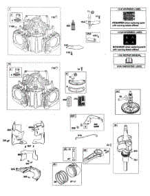 Cylinder / Crankshaft / Camshaft parts for Briggs & Stratton Lawn & Garden Engine 44N877-0005-G1 from AppliancePartsPros.com