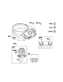Blower Housing / Air Cleaner parts for Briggs & Stratton Lawn & Garden Engine 44U777-0009-G1 from AppliancePartsPros.com