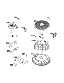 Flywheel / Ignition / Starter parts for Briggs & Stratton Lawn & Garden Engine 44U777-0009-G1 from AppliancePartsPros.com