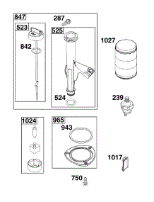Lubrication parts for Briggs & Stratton Lawn & Garden Engine 44U777-0009-G1 from AppliancePartsPros.com