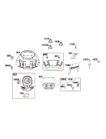 Blower Housing / Air Cleaner parts for Briggs & Stratton Lawn & Garden Engine 44U877-0024-G1 from AppliancePartsPros.com