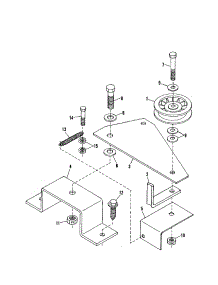 Idler Pulley / Interlock Bracket parts for Agri-Fab Mower Attachment 45-03051 from AppliancePartsPros.com