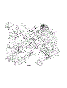 Engine / Tine Shield / Tine & Hub parts for Agri-Fab Tiller 45-03081 from AppliancePartsPros.com