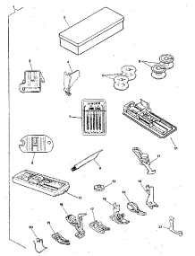 Attachment Set parts for Singer Mechanical Sewing Machine 4624 from AppliancePartsPros.com