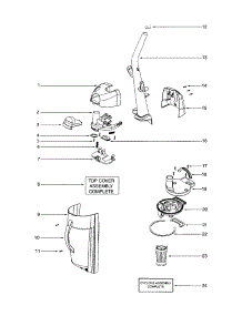Handle / Cyclone parts for Eureka Upright Vacuum 4640AV-1 from AppliancePartsPros.com