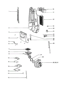 Housing parts for Eureka Upright Vacuum 4654BT from AppliancePartsPros.com
