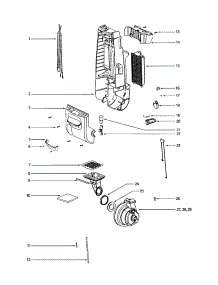 Housing parts for Eureka Upright Vacuum 4672ATV from AppliancePartsPros.com