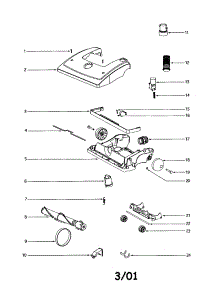Hood parts for Eureka Upright Vacuum 4674AT from AppliancePartsPros.com