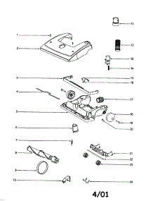 Hood parts for Eureka Upright Vacuum 4684AT from AppliancePartsPros.com