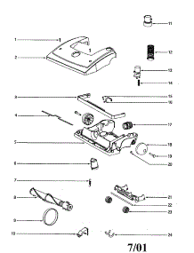 Hood parts for Eureka Upright Vacuum 4685AT-2 from AppliancePartsPros.com