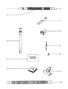 Hose parts for Eureka Upright Vacuum 4686ATV-2 from AppliancePartsPros.com