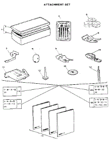 Attachment Set parts for Kenmore Mechanical Sewing Machine 484.1244180 (4841244180, 484 1244180) from AppliancePartsPros.com