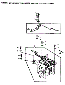 Pattern Stitch Length Control And Cam Controlled Feed parts for Kenmore Mechanical Sewing Machine 484.13310 (48413310, 484 13310) from AppliancePartsPros.com
