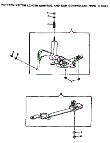 Pattern Stitch Length Control And Cam Controlled Feed parts for Kenmore Mechanical Sewing Machine 484.13310 (48413310, 484 13310) from AppliancePartsPros.com