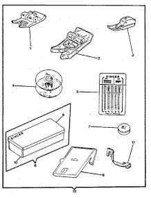 Attachment parts for Kenmore Mechanical Sewing Machine 484.13331 (48413331, 484 13331) from AppliancePartsPros.com
