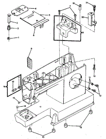Arm, Bed, Throat Plate & Bed Slide parts for Kenmore Mechanical Sewing Machine 484.13331 (48413331, 484 13331) from AppliancePartsPros.com