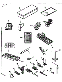 Attachment Set parts for Kenmore Mechanical Sewing Machine 484.13410 (48413410, 484 13410) from AppliancePartsPros.com