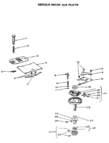 Needle Hook And Plate parts for Kenmore Sewing Machine 484.1544180 (4841544180, 484 1544180) from AppliancePartsPros.com