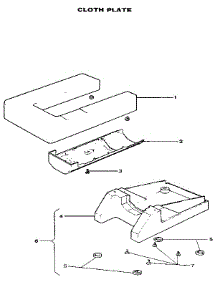 Cloth Plate parts for Kenmore Sewing Machine 484.1554180 (4841554180, 484 1554180) from AppliancePartsPros.com