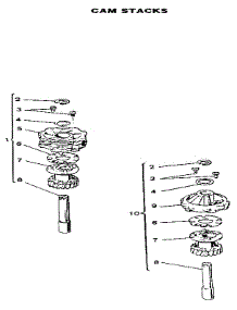 Cam Stacks parts for Kenmore Sewing Machine 484.1744180 (4841744180, 484 1744180) from AppliancePartsPros.com
