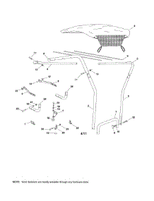 Sun Shade parts for Craftsman Lawn Tractor Attachment 486242101 from AppliancePartsPros.com
