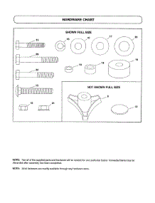 Hardware Chart parts for Craftsman Lawn Tractor Attachment 486242101 from AppliancePartsPros.com