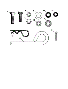 Hardware parts for Craftsman Log Splitter 48624540 from AppliancePartsPros.com