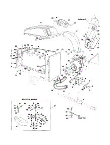 Elbow / Deck Adapter parts for Craftsman Chipper Shredder 48624717 from AppliancePartsPros.com