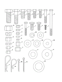Full Size Hardware Chart parts for Craftsman Lawn Tractor Attachment 486248476 from AppliancePartsPros.com