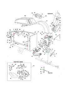 Engine / Deflector / Deck Adapter Kit parts for Craftsman Chipper Shredder 48625013 from AppliancePartsPros.com
