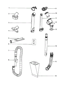 Hose parts for Eureka Upright Vacuum 4870BT from AppliancePartsPros.com