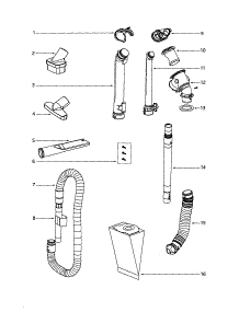 Hose parts for Eureka Upright Vacuum 4870DT from AppliancePartsPros.com