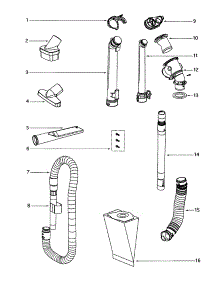 Hoses parts for Eureka Upright Vacuum 4872AT from AppliancePartsPros.com