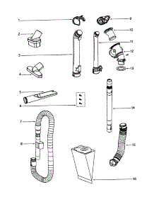 Hose parts for Eureka Upright Vacuum 4874AT from AppliancePartsPros.com