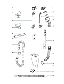 Hoses / Tubes parts for Eureka Upright Vacuum 4875A from AppliancePartsPros.com