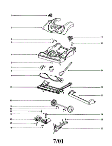Hood / Base parts for Eureka Upright Vacuum 4880AT from AppliancePartsPros.com