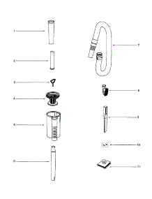 Hose parts for Eureka Upright Vacuum 4880AT from AppliancePartsPros.com