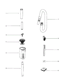 Hose parts for Eureka Upright Vacuum 4880BT from AppliancePartsPros.com