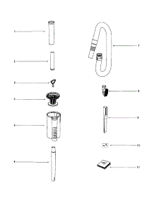 Hose parts for Eureka Upright Vacuum 4885BT from AppliancePartsPros.com
