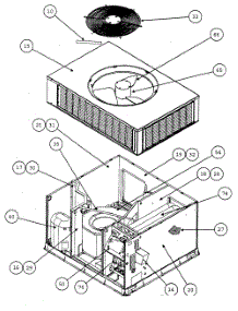 Top View parts for Carrier Heating Cooling Combined Unit 48GP042060300 from AppliancePartsPros.com