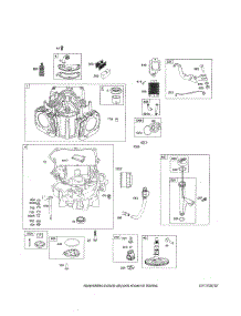 Cylinder / Sump / Camshaft parts for Briggs & Stratton Lawn & Garden Engine 48M877-5111-G5 from AppliancePartsPros.com